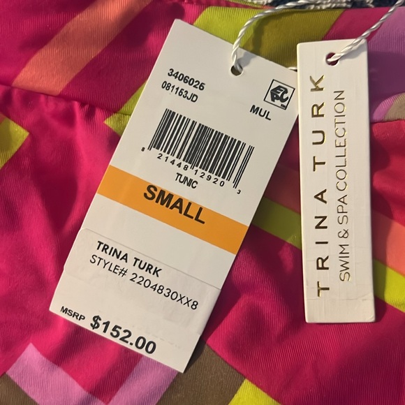 TRINA TURK WALTZ OFF THE SHOULDER SWIMSUIT COVER UP TUNIC NWT - Picture 6 of 6